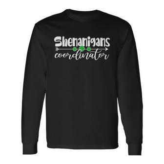 Cute St Patricks Day Shenanigans Coordinator Long Sleeve T-Shirt - Thegiftio UK