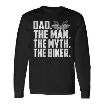 Dad The Biker Long Sleeve T-Shirt - Seseable