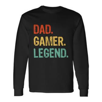 Dad Gamer Legend Men Husband Gaming Man Fathers Day Long Sleeve T-Shirt - Thegiftio UK