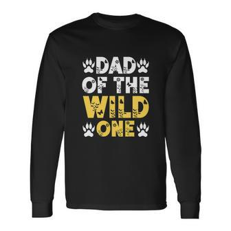 Dad Of The Wild One 1St Birthday Leopard Dad Boy Long Sleeve T-Shirt - Monsterry