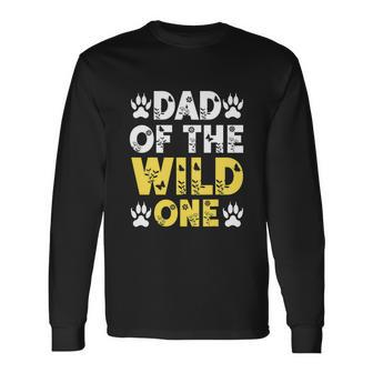 Dad Of The Wild One Toddler 1St Birthday Leopard Dad Boy Long Sleeve T-Shirt - Monsterry