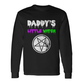 Daddys Little Witch Halloween Sexy Kinky Long Sleeve T-Shirt - Thegiftio UK