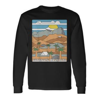 Daytime El Capitan Guadalupe Mountains National Park Texas Long Sleeve T-Shirt - Seseable