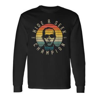 Db Cooper Hide And Seek Champion 1971 Retro Skyjacking Heist Long Sleeve T-Shirt - Thegiftio UK