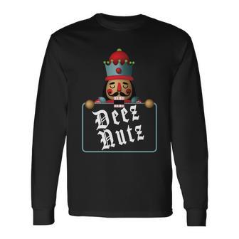 Deezs Nuts Nutcrackers Tshirt Long Sleeve T-Shirt - Monsterry