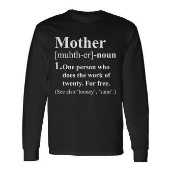 Definition Of Mother Long Sleeve T-Shirt - Thegiftio UK