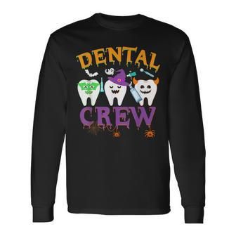 Dental Boo Crew Halloween Dentist Assistant Long Sleeve T-Shirt - Seseable