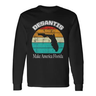 Desantis Make America Florida Again Vintage Long Sleeve T-Shirt - Thegiftio UK
