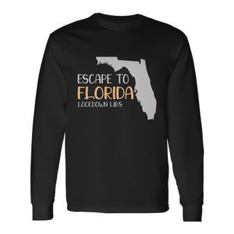 Desantis Escape To Florida Long Sleeve T-Shirt - Monsterry AU