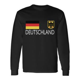 Deutschland Germany Soccer V2 Long Sleeve T-Shirt - Monsterry AU