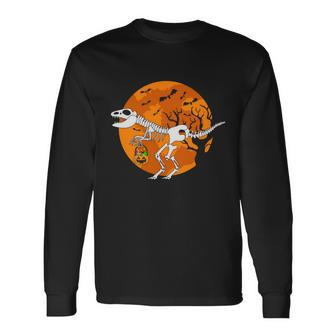 Dinosaur Halloween Quote V2 Long Sleeve T-Shirt - Thegiftio UK