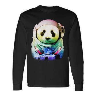 Dj Panda Astronaut Long Sleeve T-Shirt - Monsterry CA