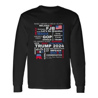 Donald Trump 2024 Election Gop Long Sleeve T-Shirt - Monsterry UK