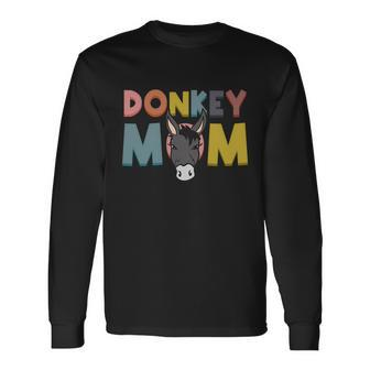 Donkey Mom Mule Farm Animal Long Sleeve T-Shirt - Monsterry