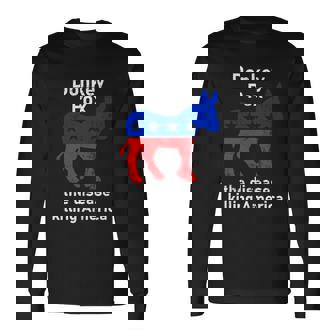 Donkey Pox Donkey Political Satire Long Sleeve T-Shirt - Thegiftio UK
