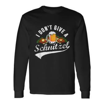 I Dont Give A Schnitzel Oktoberfest Beer Festival Long Sleeve T-Shirt - Thegiftio UK