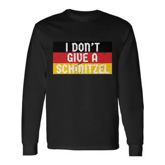 I Dont Give A Schnitzel Oktoberfest V2 Long Sleeve T-Shirt - Thegiftio UK