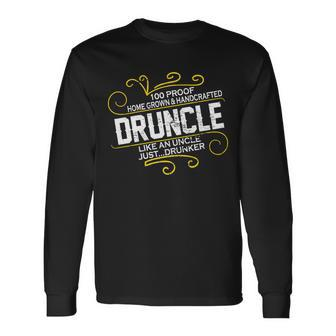 Druncle Like A Uncle Just Drunker Tshirt Long Sleeve T-Shirt - Monsterry