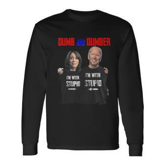 Dumb And Dumber Biden Long Sleeve T-Shirt - Monsterry DE