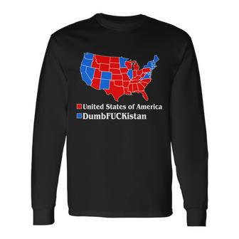 Dumbfuckistan Vs United States Of America Election Map Republicans Tshirt Long Sleeve T-Shirt - Monsterry DE