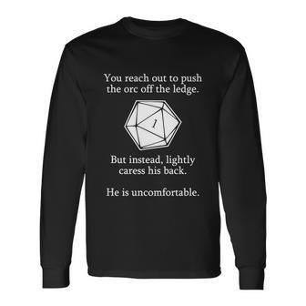 Dungeons And Dragons Shirt D20 Roll Tshirt Long Sleeve T-Shirt - Monsterry