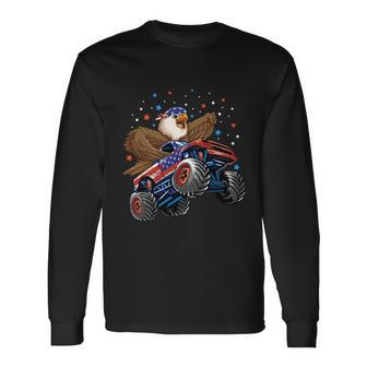 Eagle Mullet 4Th Of July Monster Truck Usa Patriotic Long Sleeve T-Shirt - Monsterry