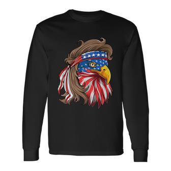 Eagle Mullet 4Th Of July Usa American Flag Merica V3 Long Sleeve T-Shirt - Monsterry