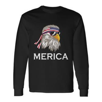 Eagle Mullet 4Th Of July Usa American Flag Merica V4 Long Sleeve T-Shirt - Monsterry