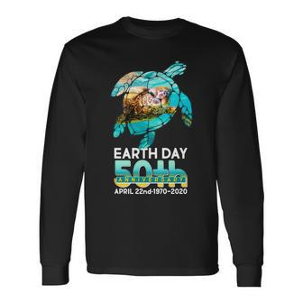 Earth Day 50Th Anniversary Turtle Tshirt Long Sleeve T-Shirt - Monsterry