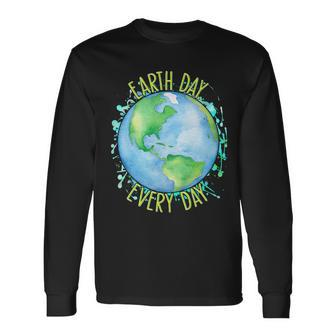 Earth Day Every Day V2 Long Sleeve T-Shirt - Monsterry