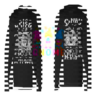 Easter Be Happy Gnome Matter What Spring Easter Bunny Eggs Men Women Long Sleeve T-Shirt T-shirt Graphic Print - Thegiftio