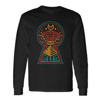 Egyptian Ufo Abduction Tshirt Long Sleeve T-Shirt - Monsterry