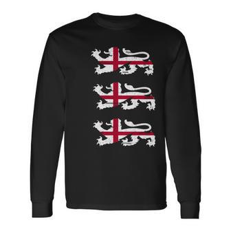 England Euro 21 English Lions Soccer Fan Flag Long Sleeve T-Shirt - Monsterry UK