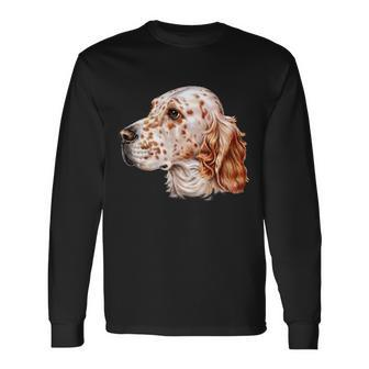 English Setter Dog Tshirt Long Sleeve T-Shirt - Monsterry