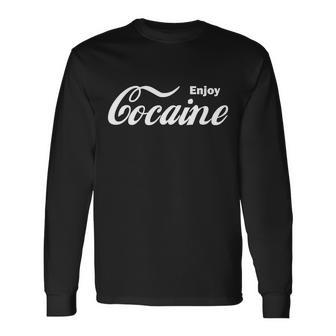 Enjoy Cocaine Tshirt Long Sleeve T-Shirt - Monsterry UK