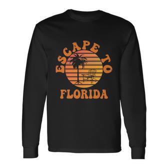 Escape To Florida Desantis Cool Long Sleeve T-Shirt - Monsterry DE