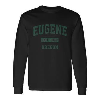 Eugene Oregon Or Vintage Athletic Sports Long Sleeve T-Shirt - Thegiftio UK