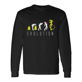 Evolution Of Alien Long Sleeve T-Shirt - Monsterry