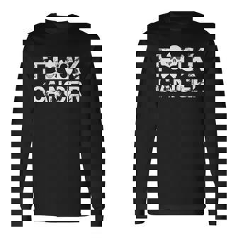 F Cancer Crossbone Skeleton Long Sleeve T-Shirt - Thegiftio