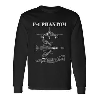 F4 Phantom Fighter Jet Airplane Pilot Military Aircraft F4 Premium Tshirt Long Sleeve T-Shirt - Monsterry
