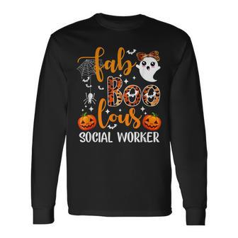 Faboolous Social Worker Social Worker Halloween Long Sleeve T-Shirt - Seseable