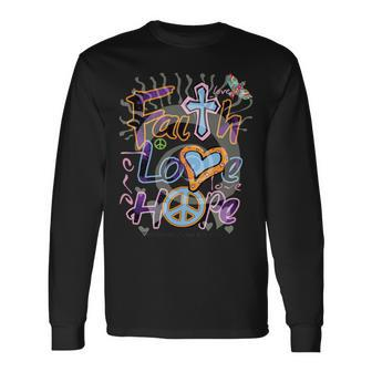 Faith Love Hope V2 Long Sleeve T-Shirt - Monsterry DE