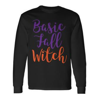 Basic Fall Witch Cute Trick Or Treat Halloween Long Sleeve T-Shirt - Seseable
