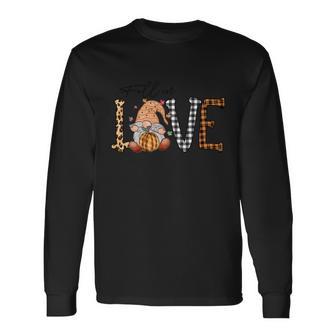 Fallin Love Thanksgiving Quote Long Sleeve T-Shirt - Monsterry