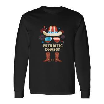 Family Group 4Th Of July Howdy The Patriotic Cowboy Long Sleeve T-Shirt - Monsterry AU