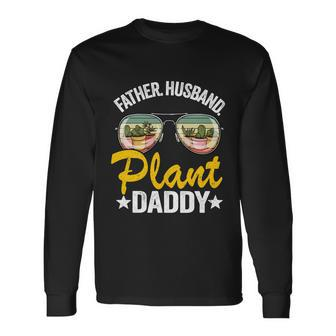 Father Husband Plant Daddy Succulent Gardener Plant Dad V2 Long Sleeve T-Shirt - Thegiftio UK
