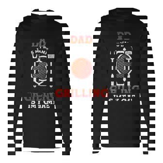 Fathers Day Bbq Grilling Chef Dad Naughty Grilling Long Sleeve T-Shirt - Thegiftio UK