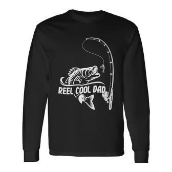 Fathers Day Fathers Dad Daddy Fishing Reel Cool Dad Long Sleeve T-Shirt - Thegiftio UK