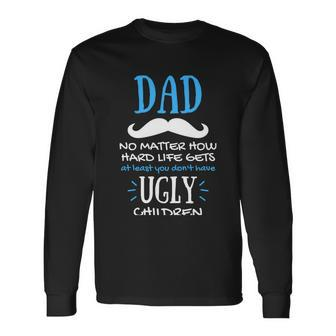 Fathers Day For Father From Daughter Son The Best Father Long Sleeve T-Shirt - Thegiftio UK