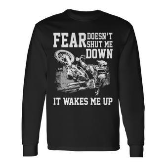 Fear Wakes Me Up Long Sleeve T-Shirt - Seseable